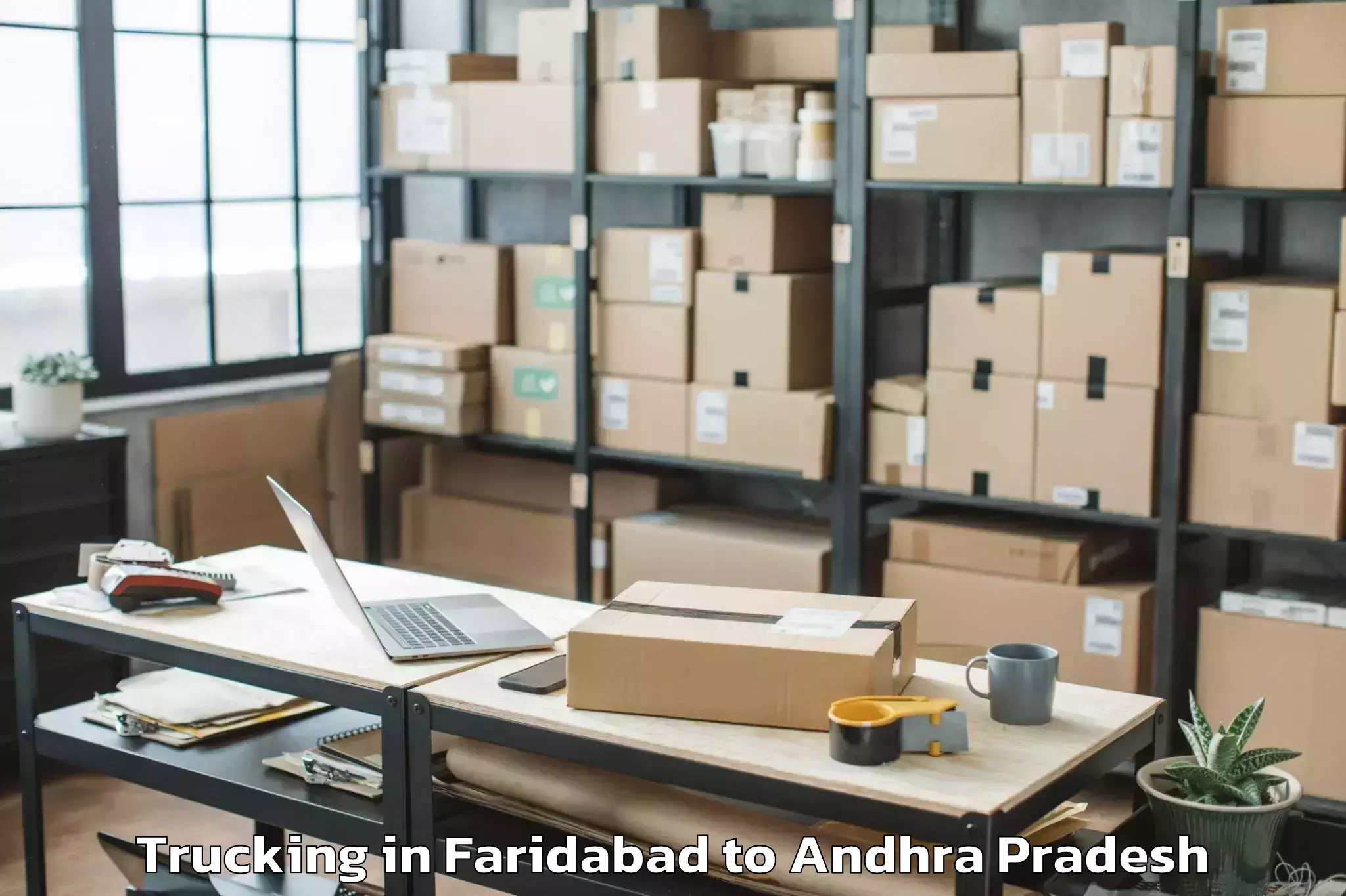 Easy Faridabad to Koyyalagudem Trucking Booking